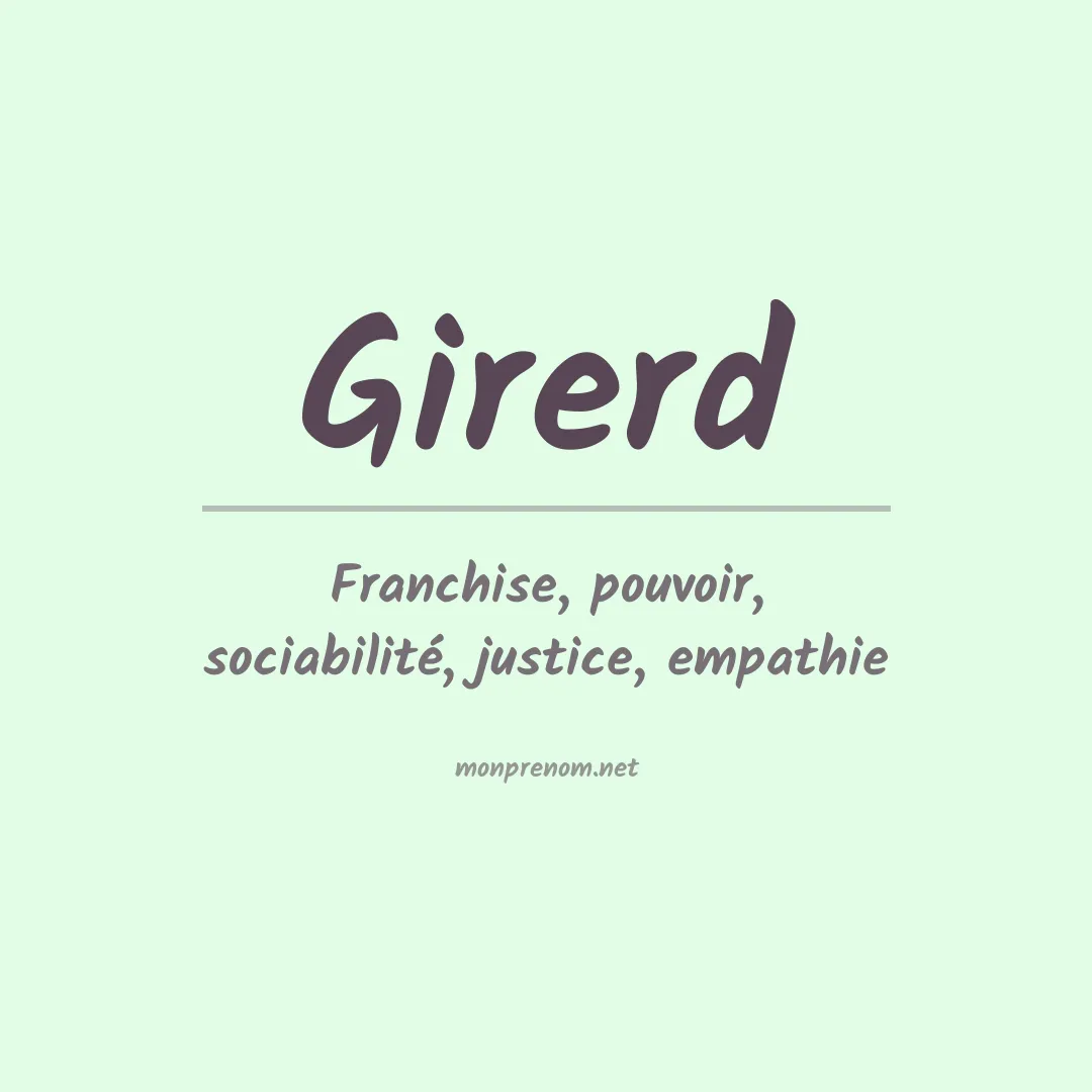 Signification du prénom Girerd