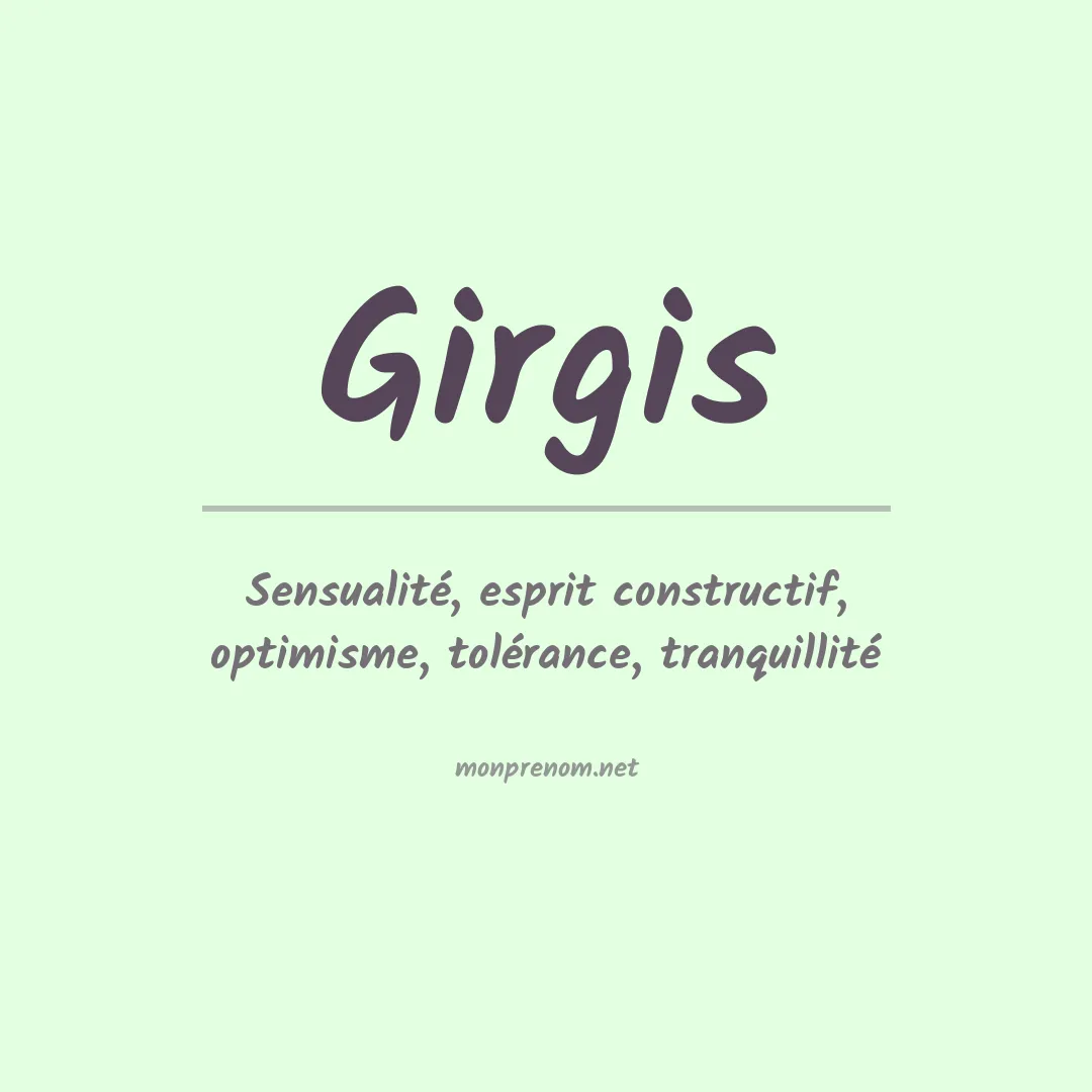 Signification du prénom Girgis