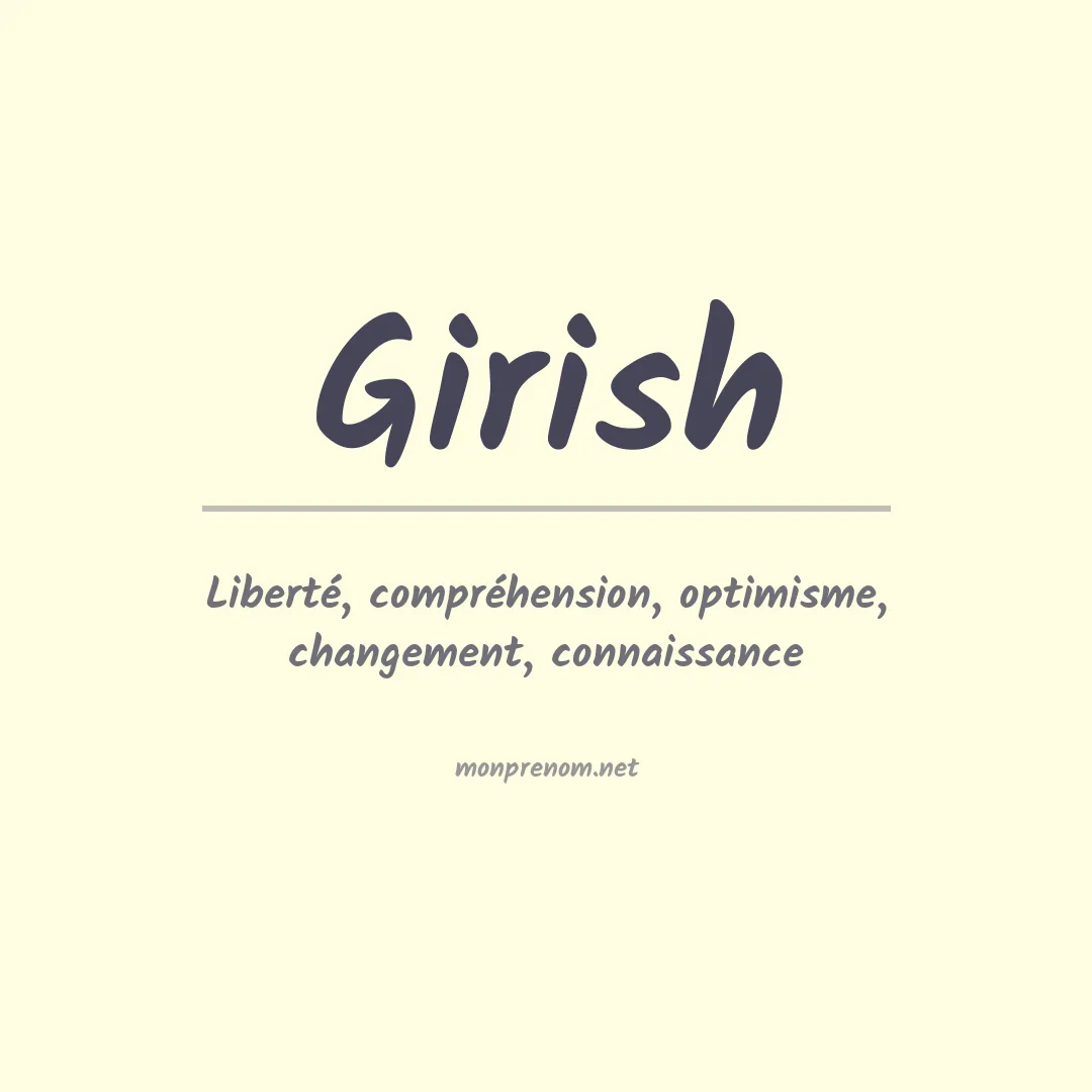 Signification du prénom Girish