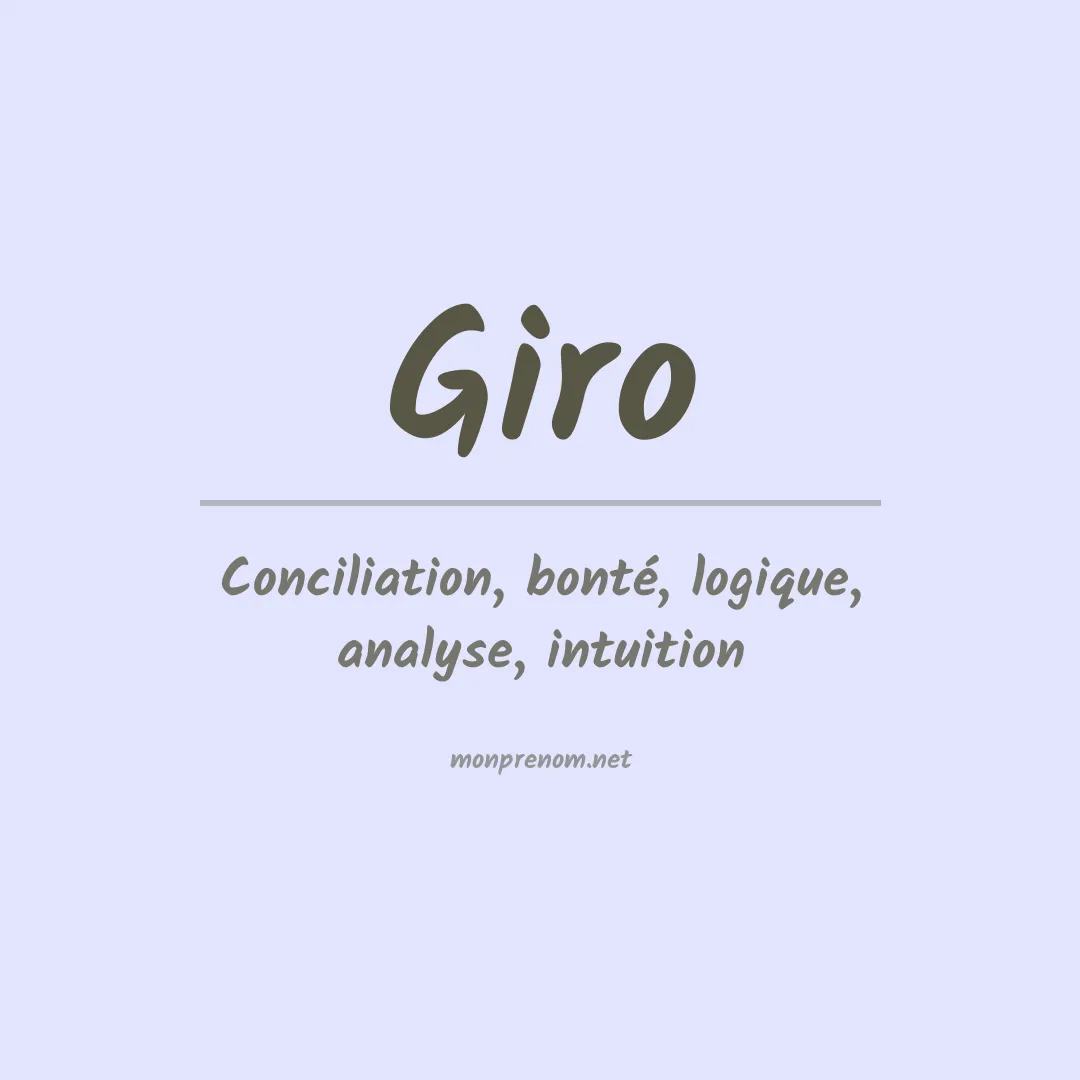 Prénom Giro