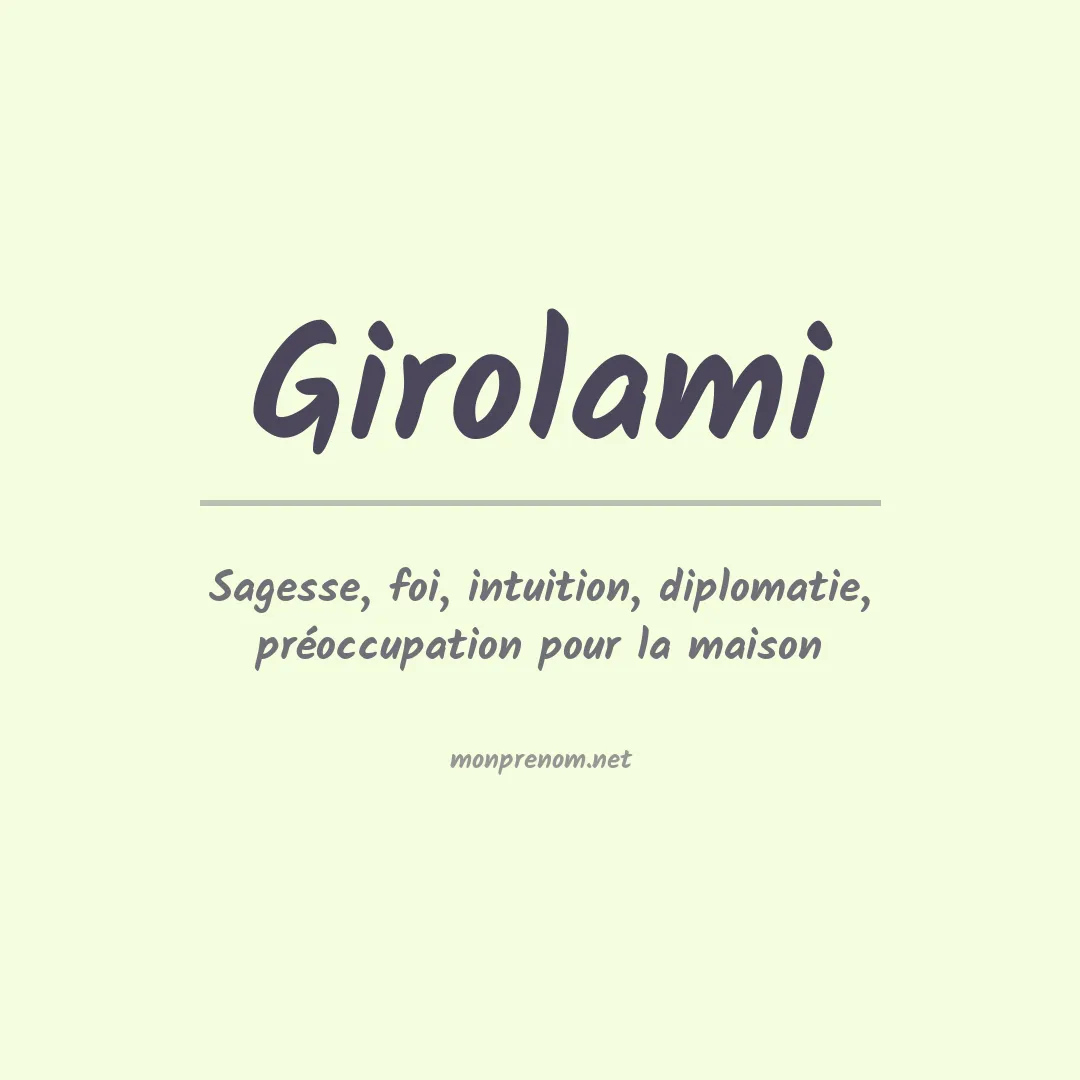 Prénom Girolami