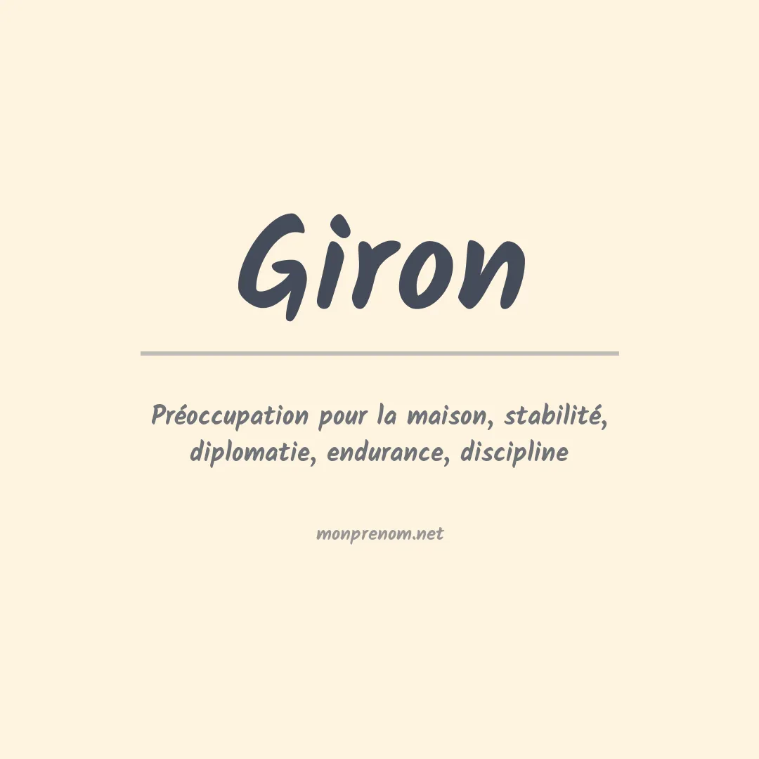 Prénom Giron