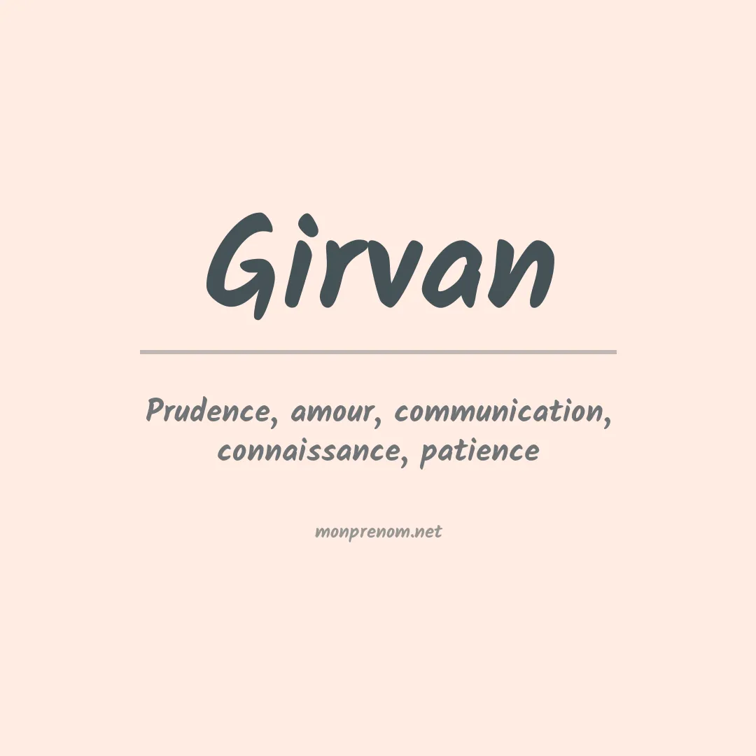 Prénom Girvan