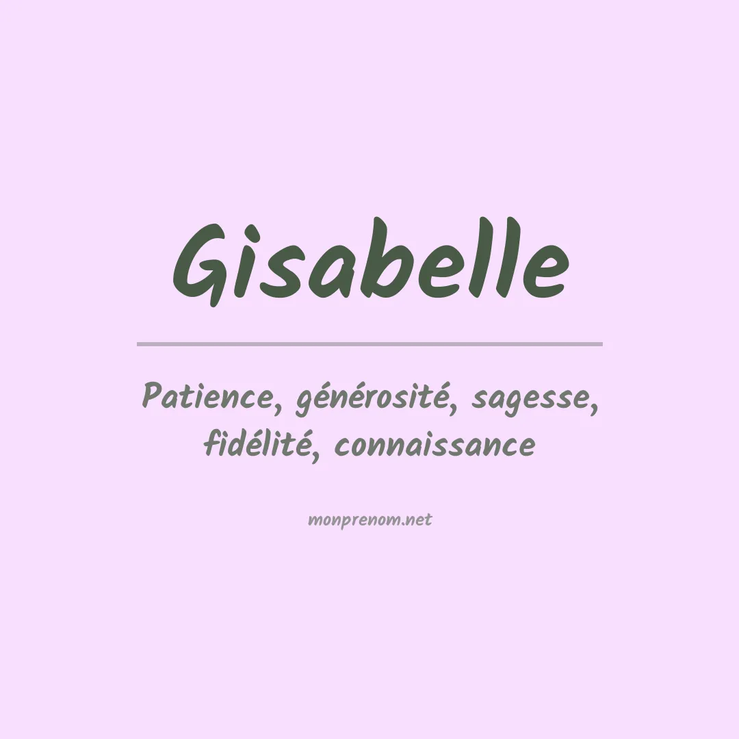 Signification du prénom Gisabelle