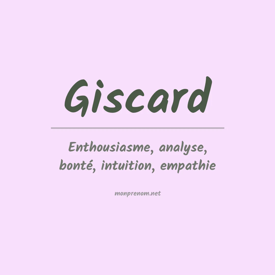 Prénom Giscard
