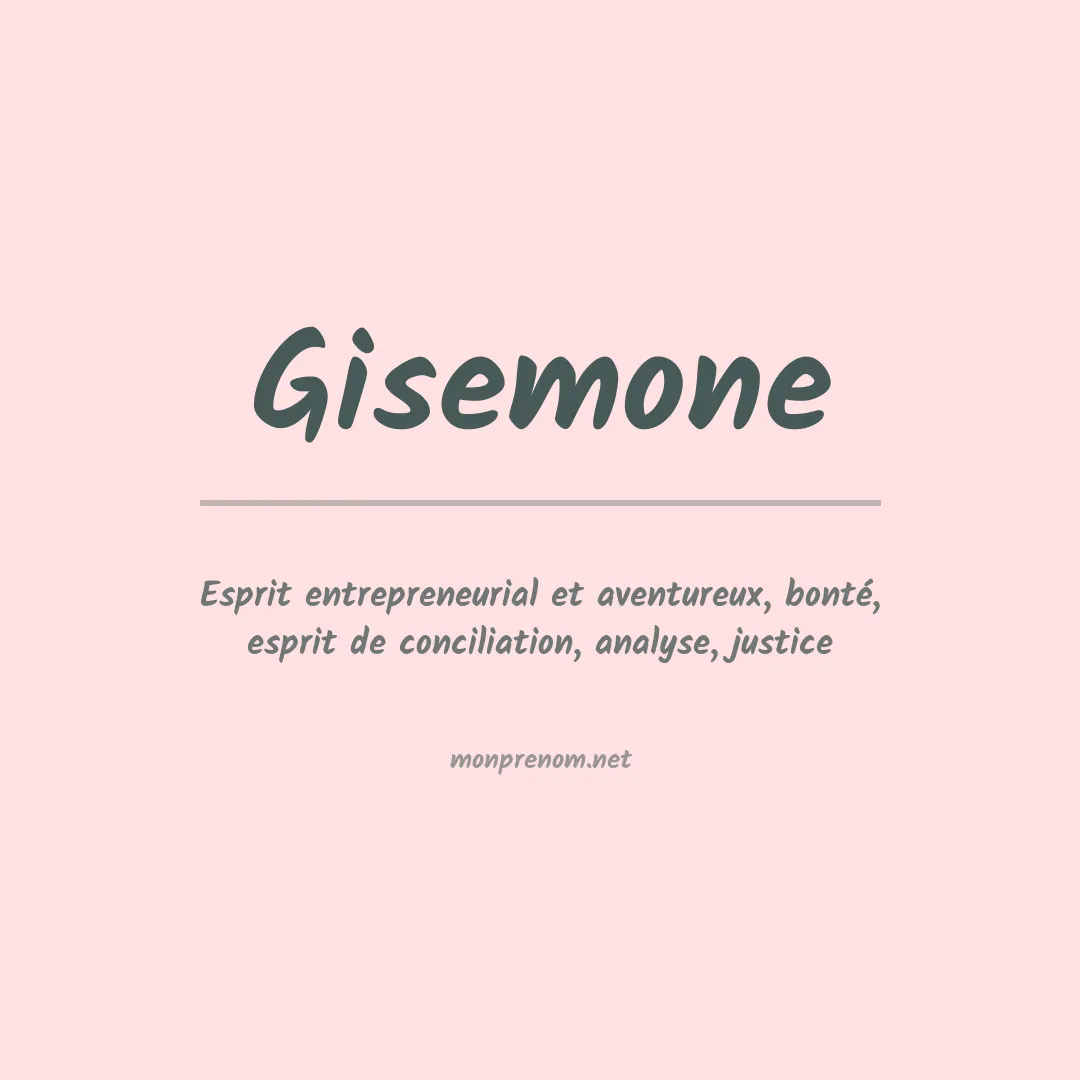 Signification du prénom Gisemone