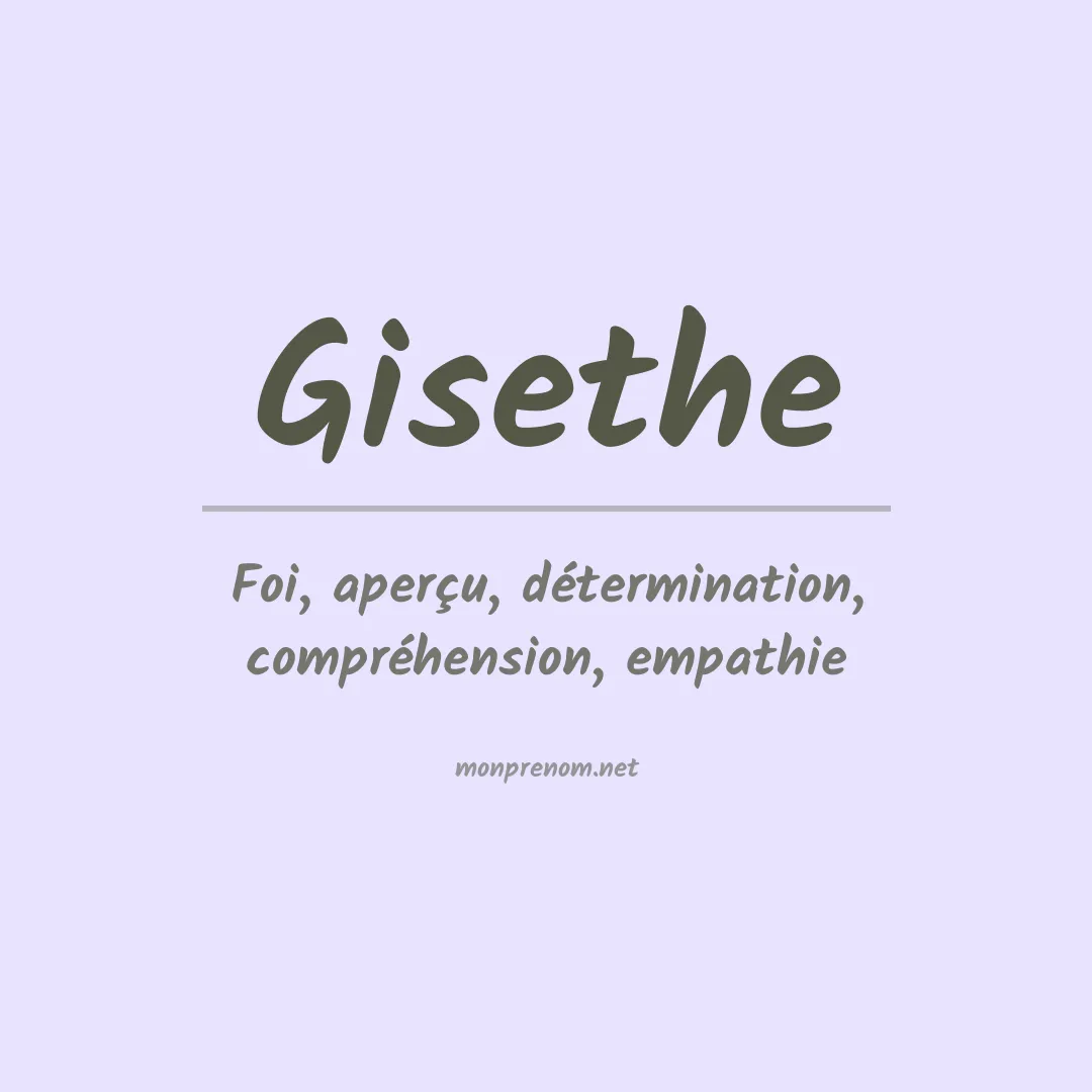 Signification du prénom Gisethe