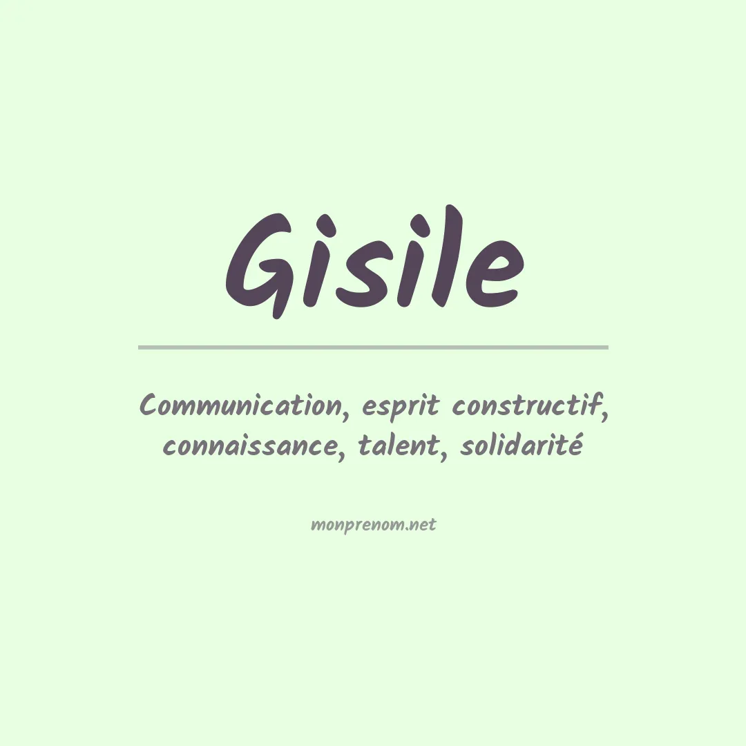 Prénom Gisile