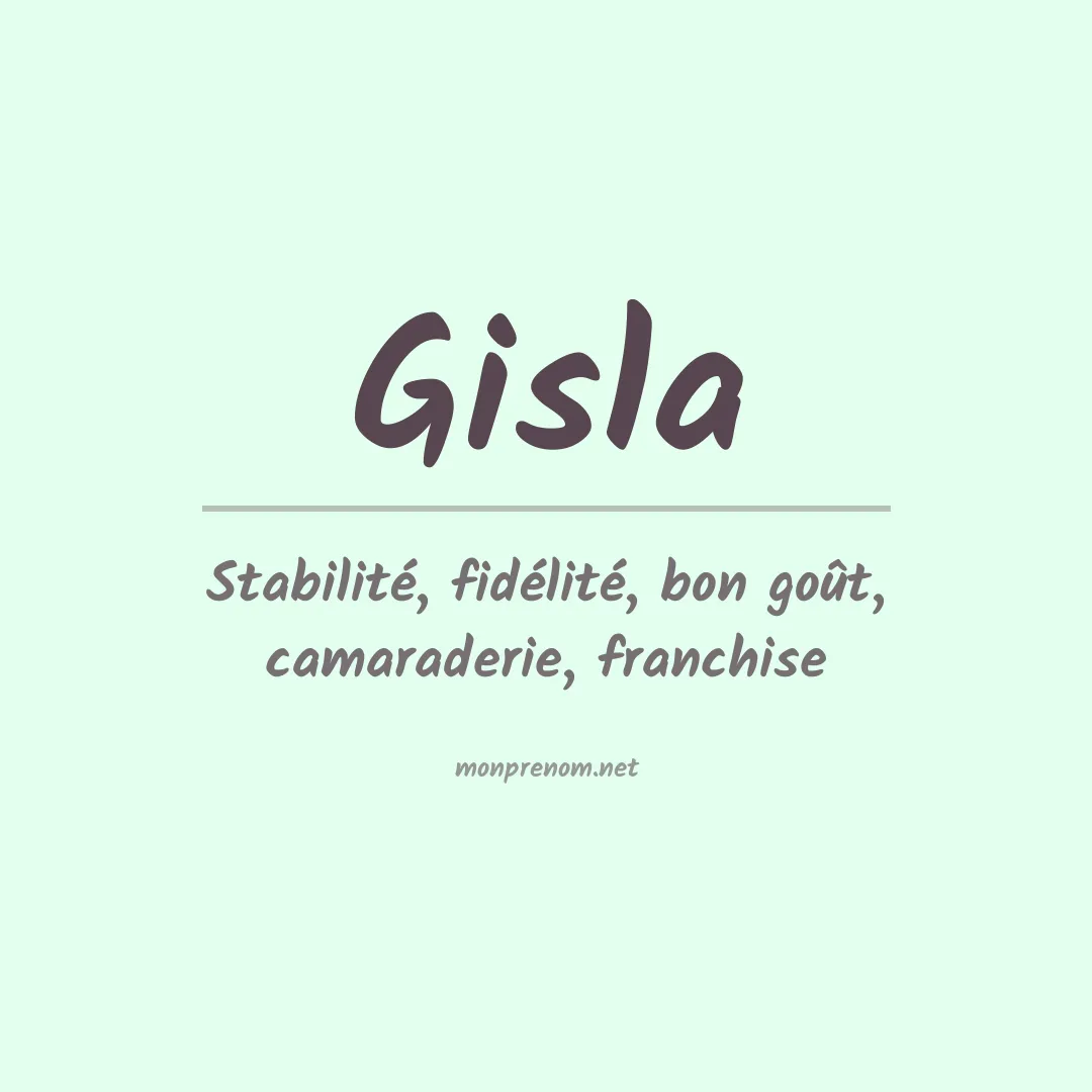 Prénom Gisla