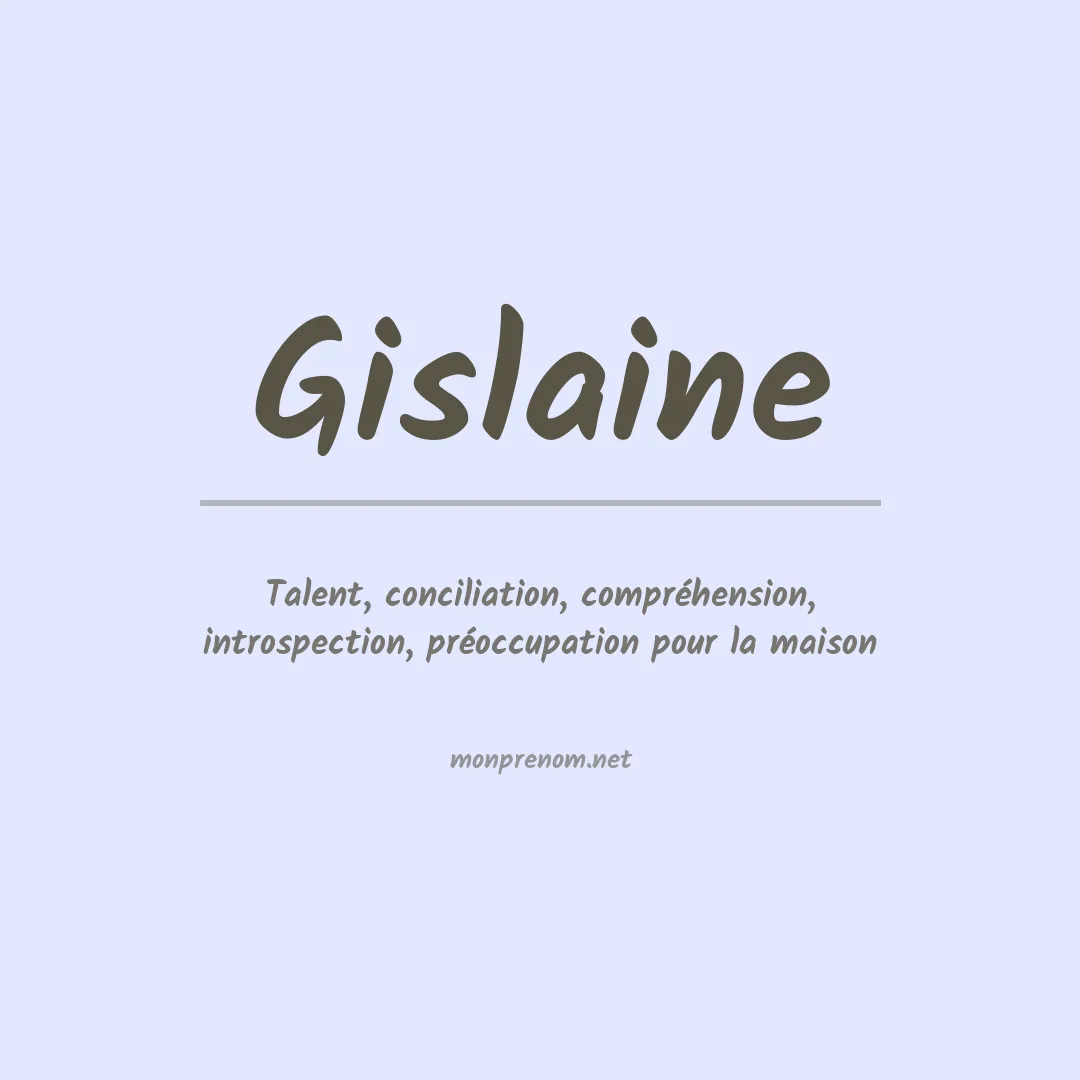 Prénom Gislaine