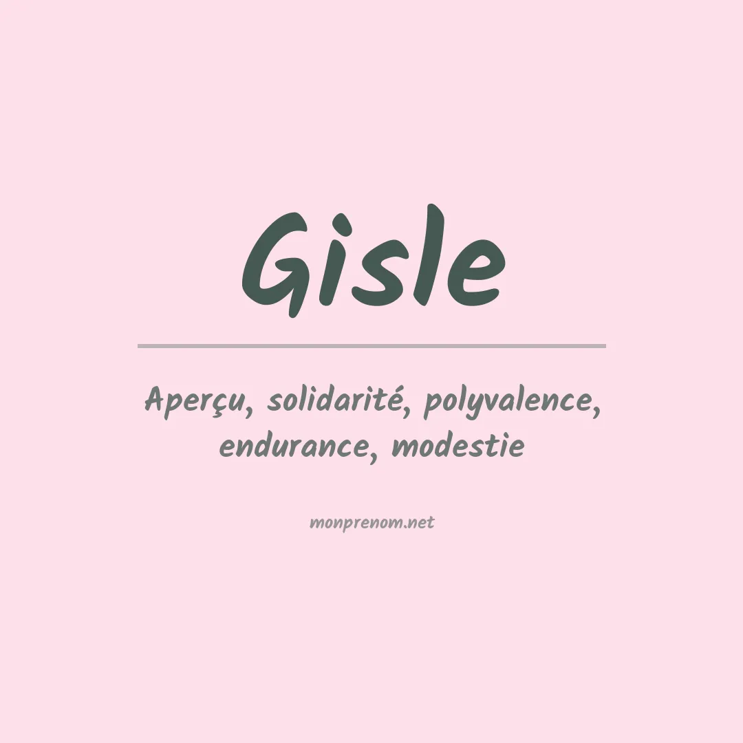 Prénom Gisle