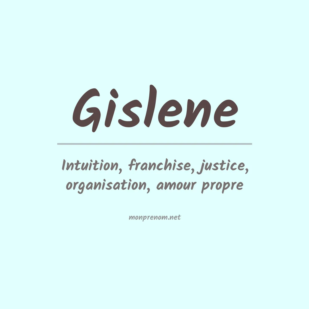 Signification du prénom Gislene