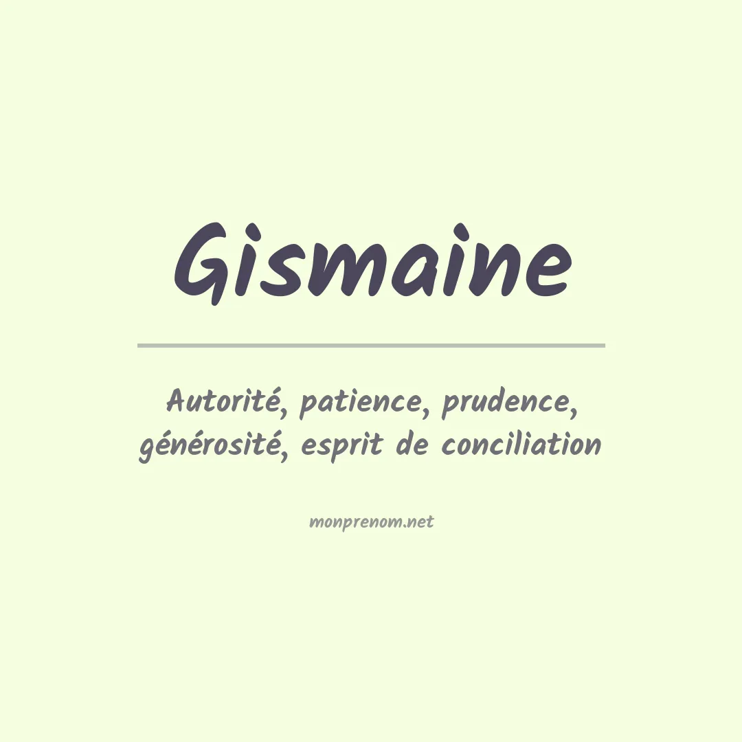 Signification du prénom Gismaine