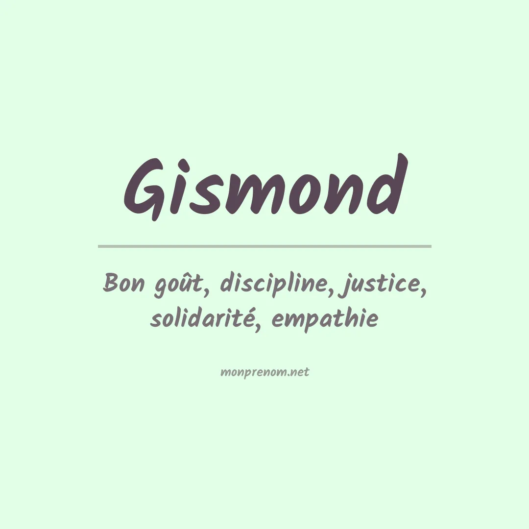 Signification du prénom Gismond