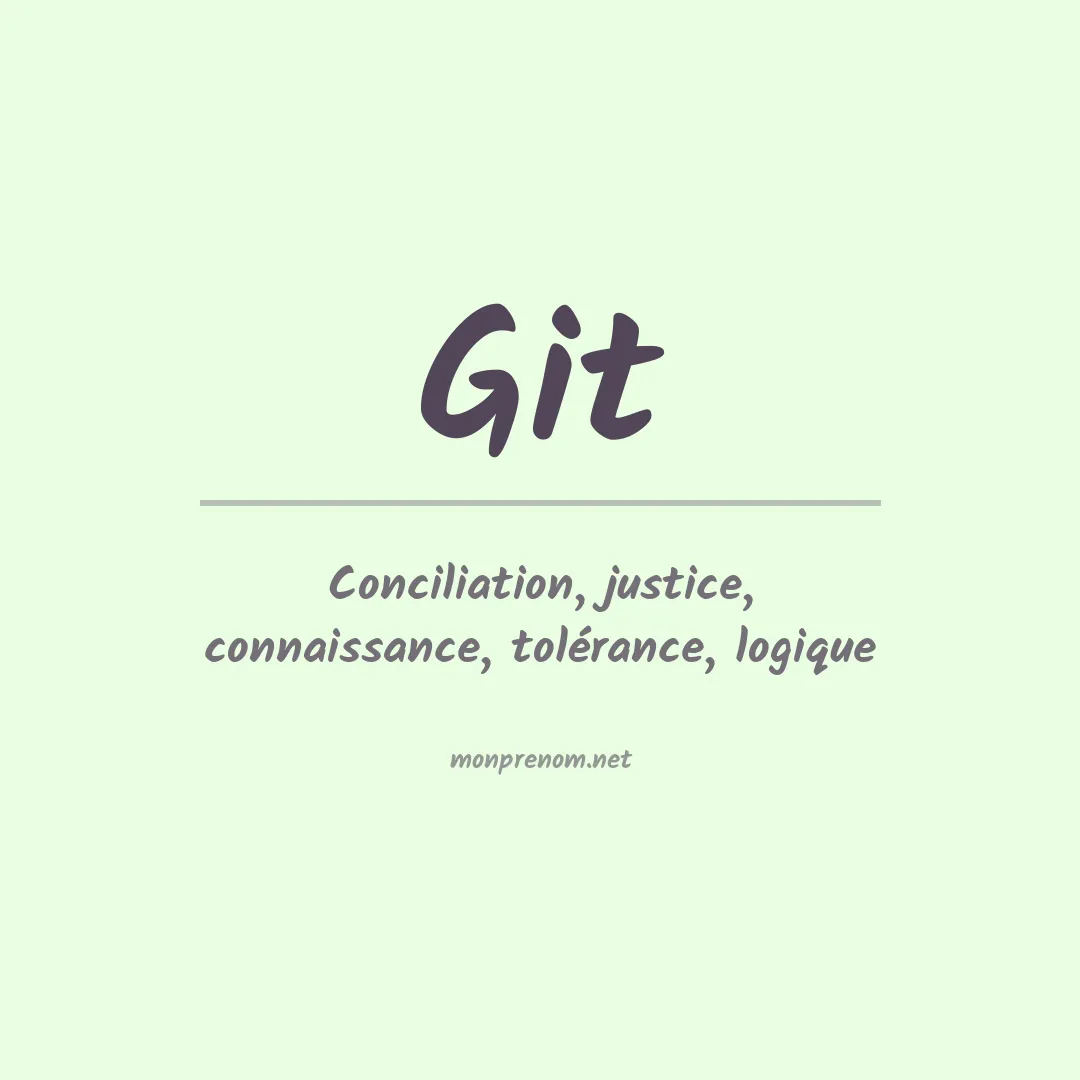 Signification du prénom Git