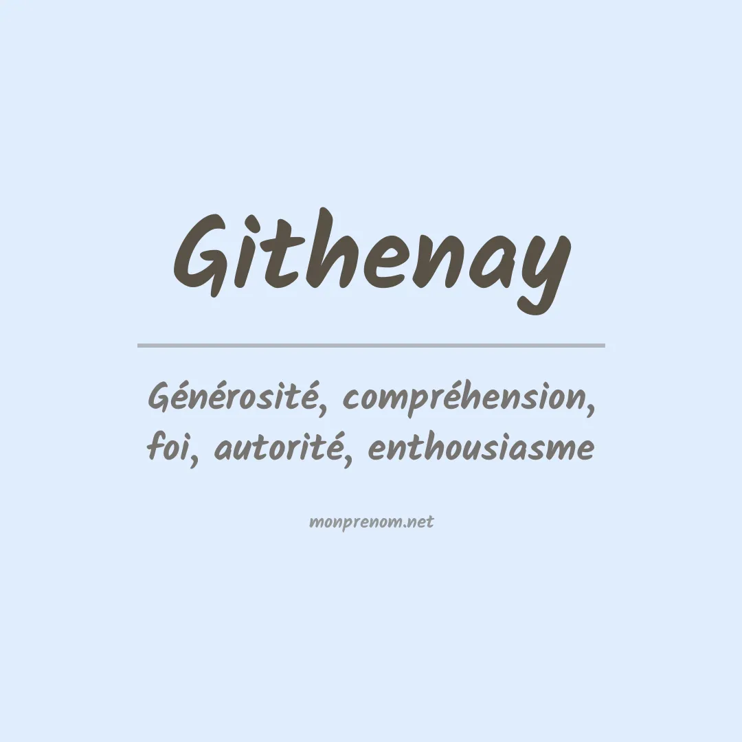 Signification du prénom Githenay