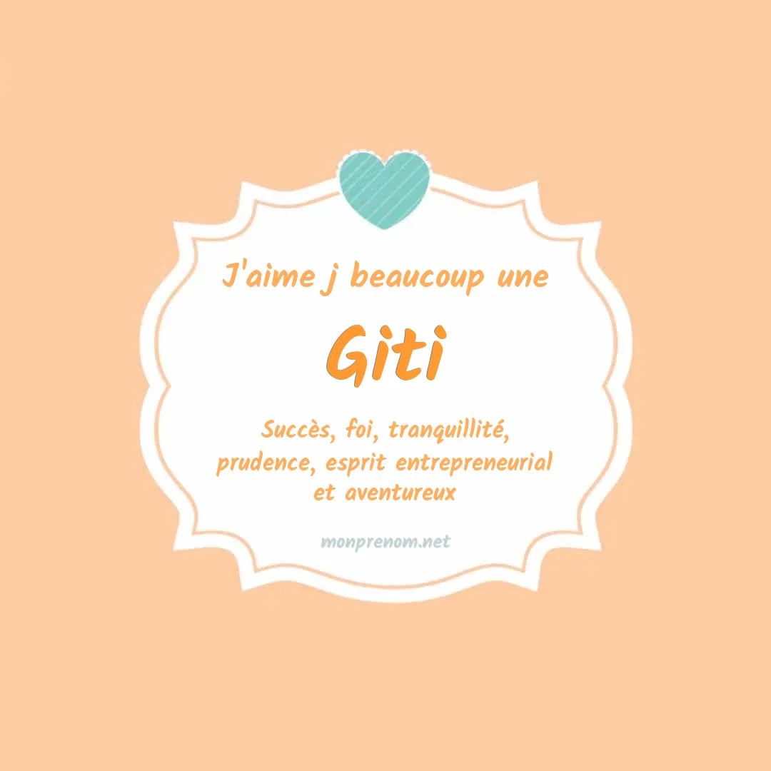 J'aime beaucoup Giti