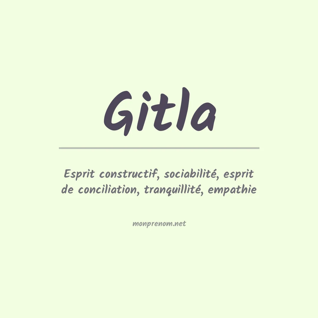 Signification du prénom Gitla