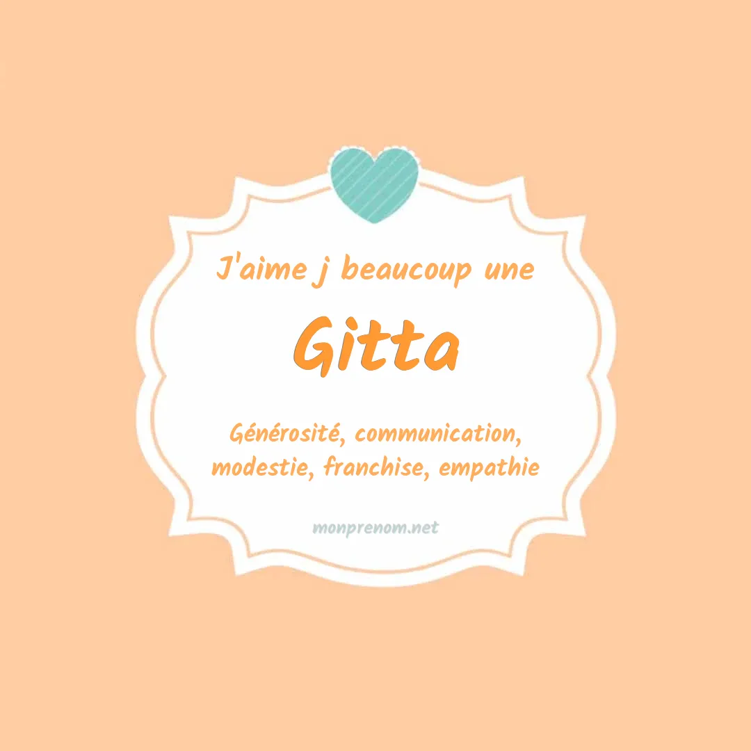 J'aime beaucoup Gitta
