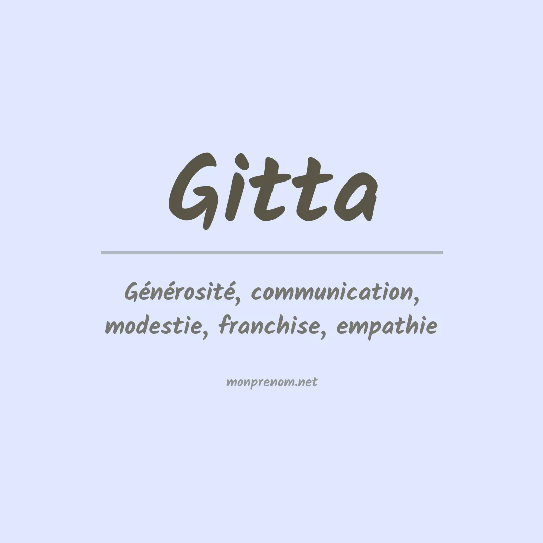 Prénom Gitta