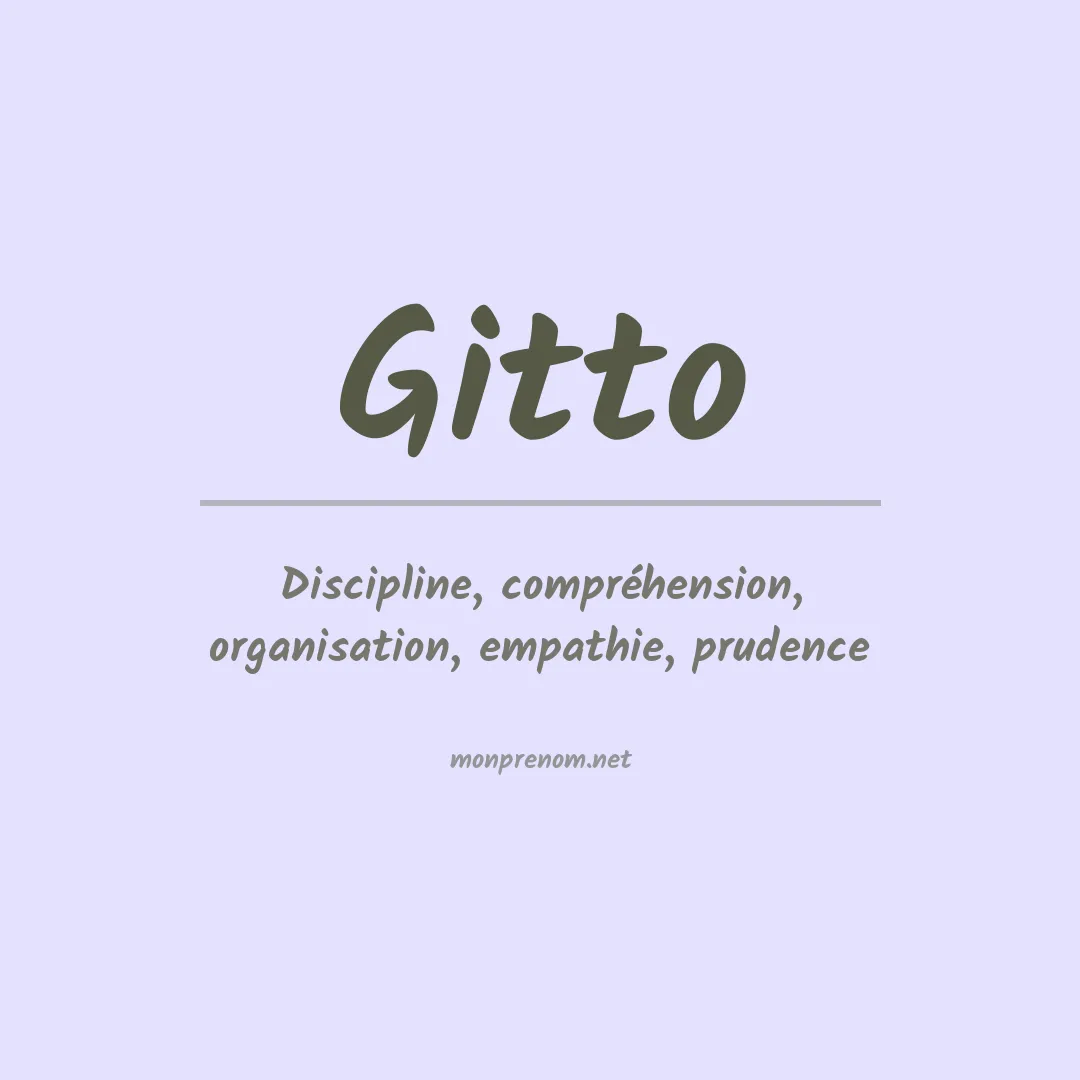 Prénom Gitto