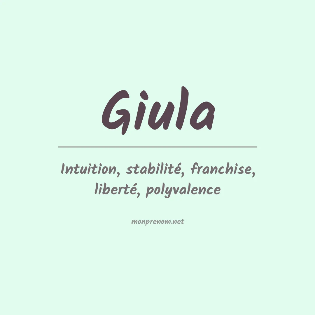 Signification du prénom Giula