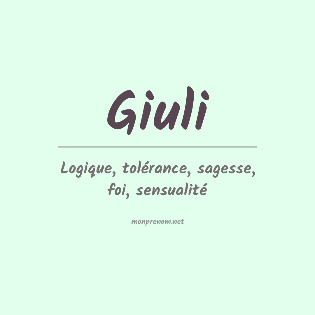 Prénom Giuli