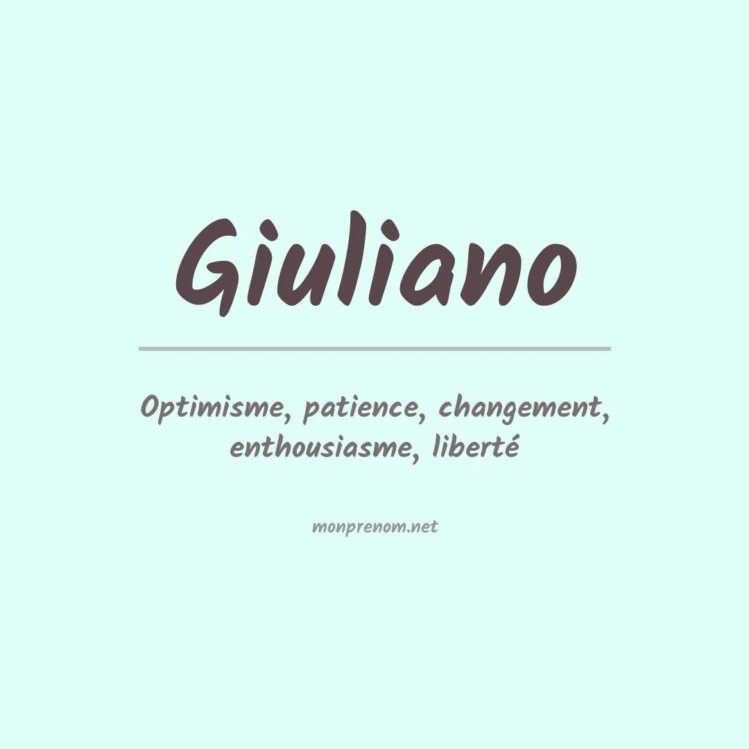 Prénom Giuliano