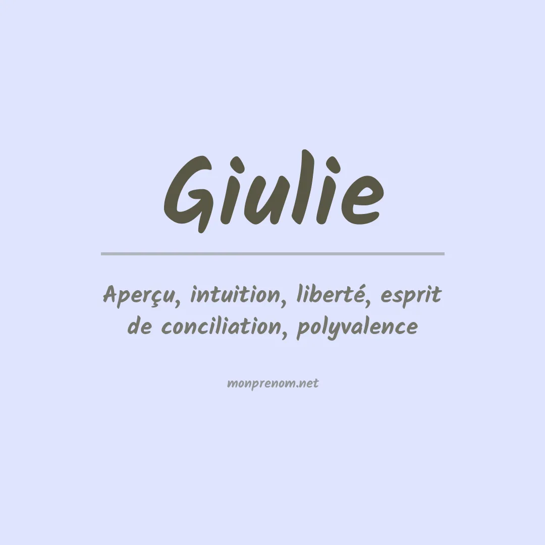 Prénom Giulie