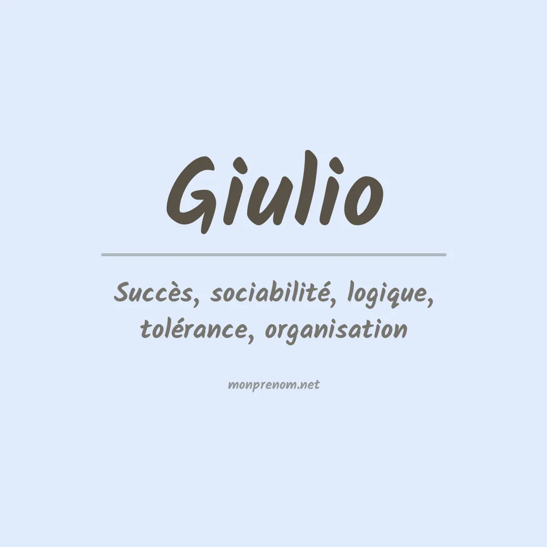 Prénom Giulio