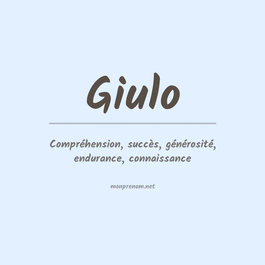 Signification du prénom Giulo