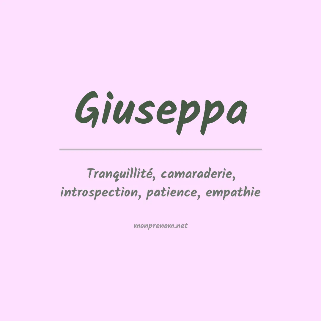 Prénom Giuseppa