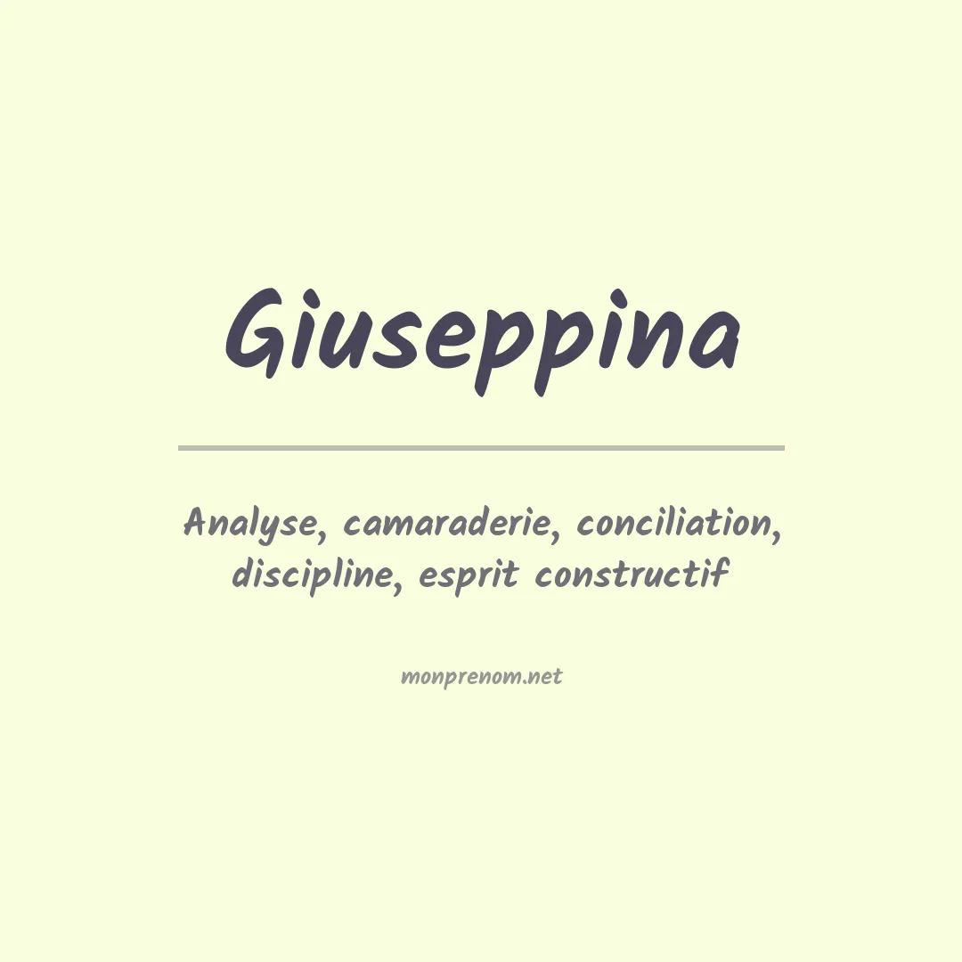 Prénom Giuseppina