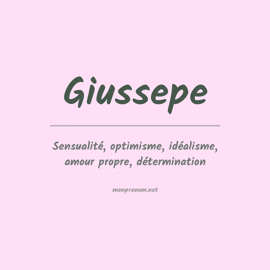 Signification du prénom Giussepe