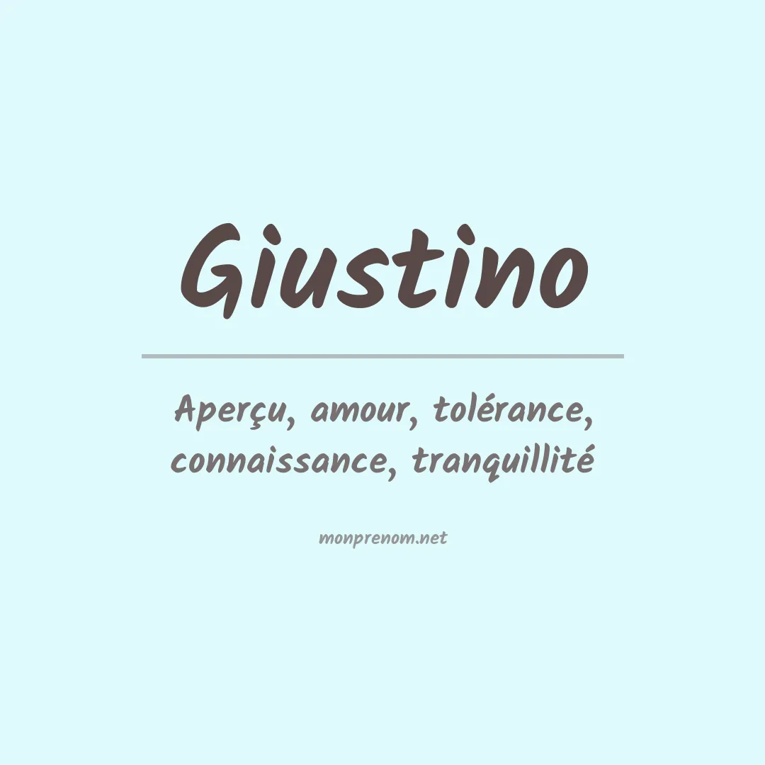 Prénom Giustino