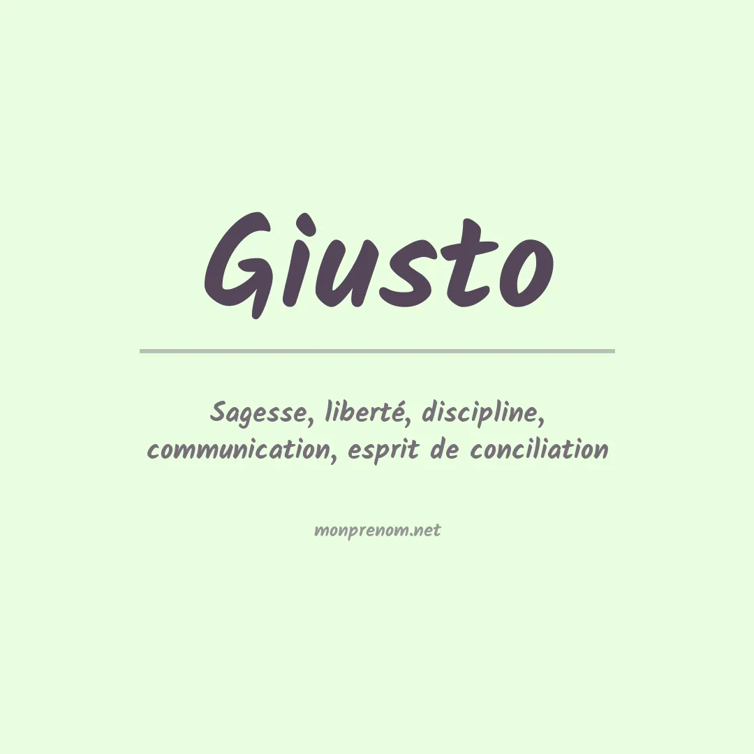 Prénom Giusto