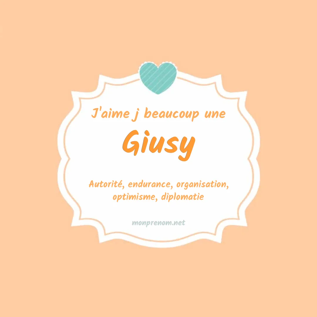 J'aime beaucoup Giusy