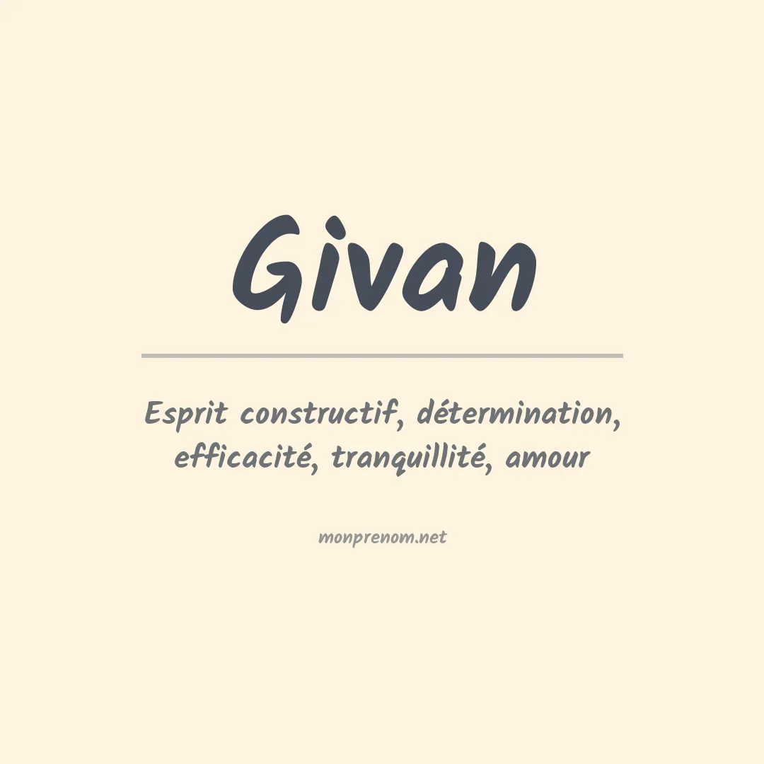 Prénom Givan