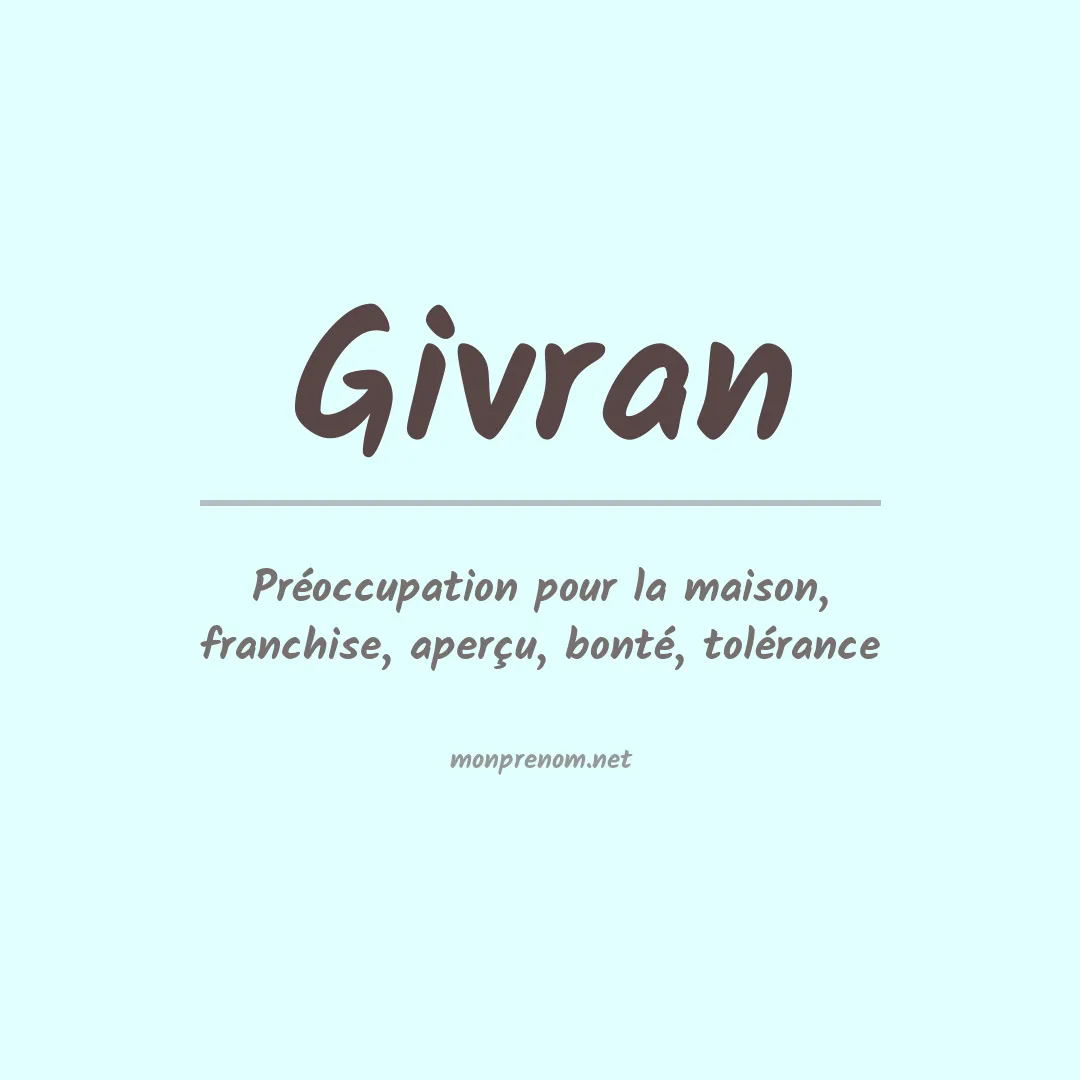 Signification du prénom Givran