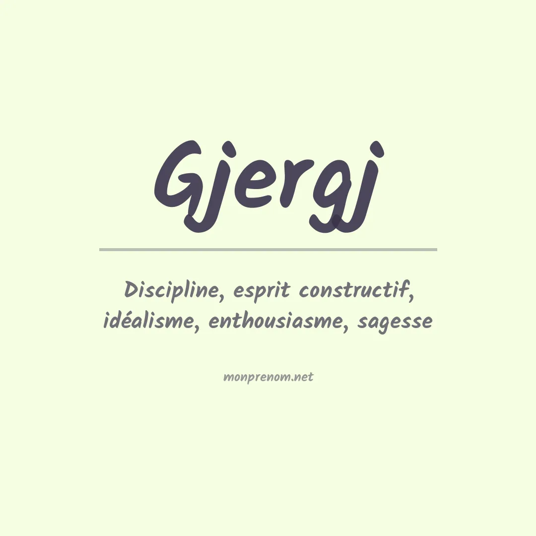 Signification du prénom Gjergj