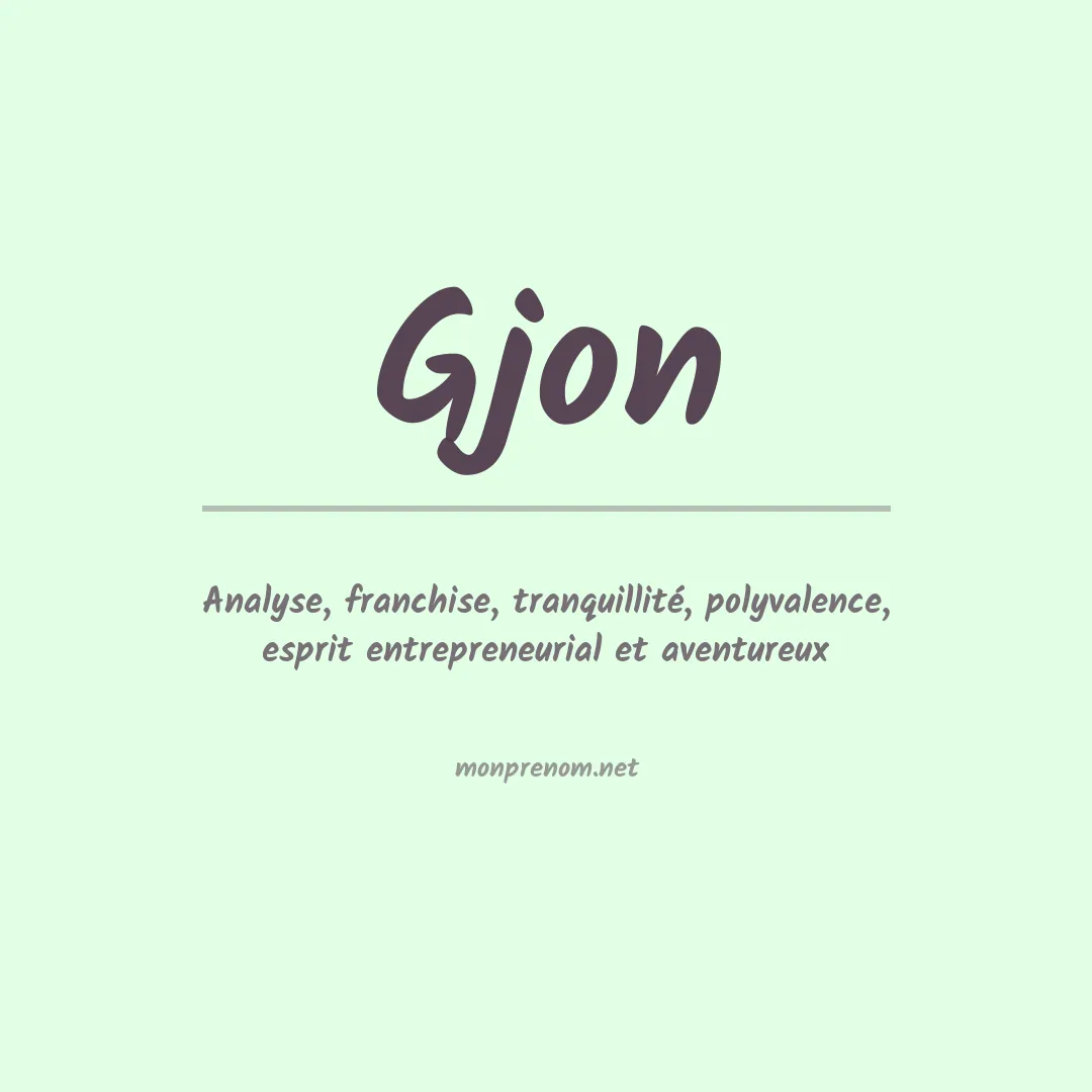 Signification du prénom Gjon