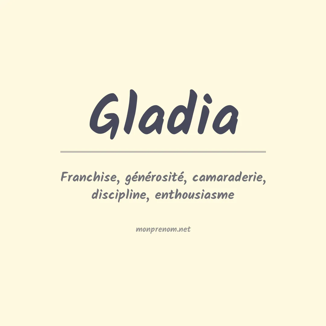 Signification du prénom Gladia