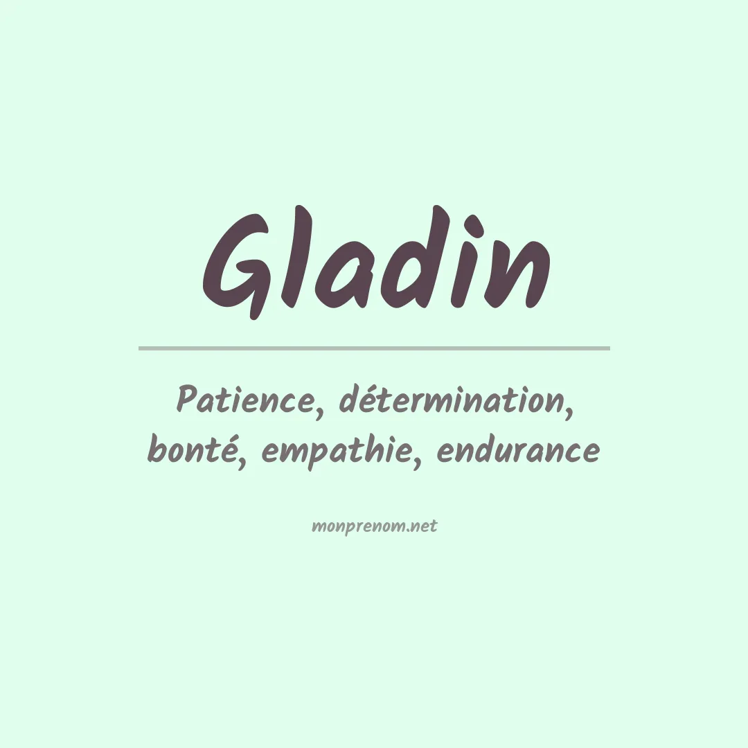 Prénom Gladin