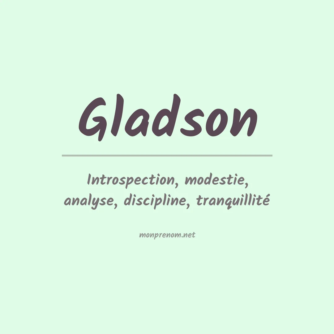 Prénom Gladson