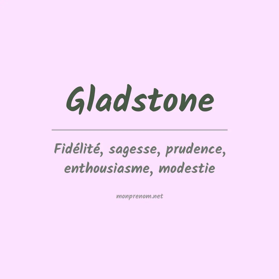 Prénom Gladstone