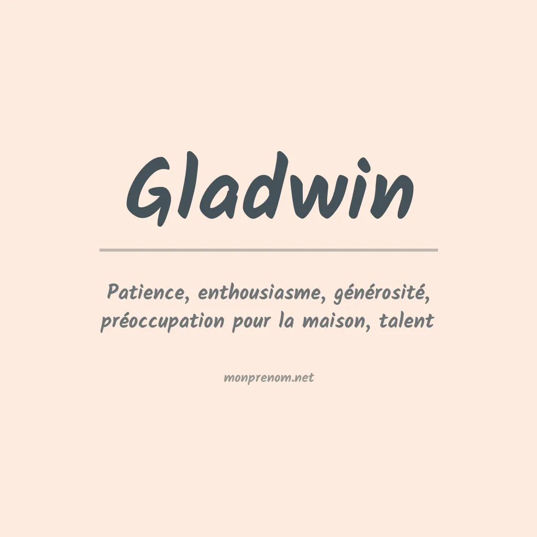 Prénom Gladwin
