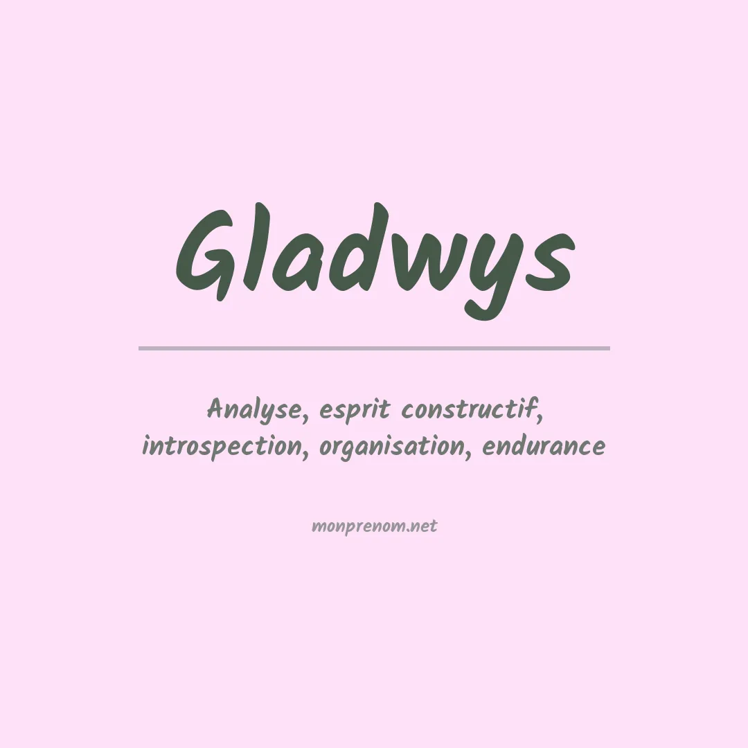 Prénom Gladwys