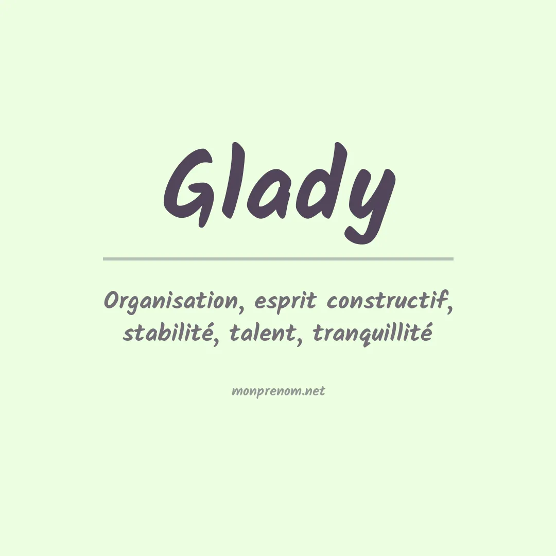 Signification du prénom Glady