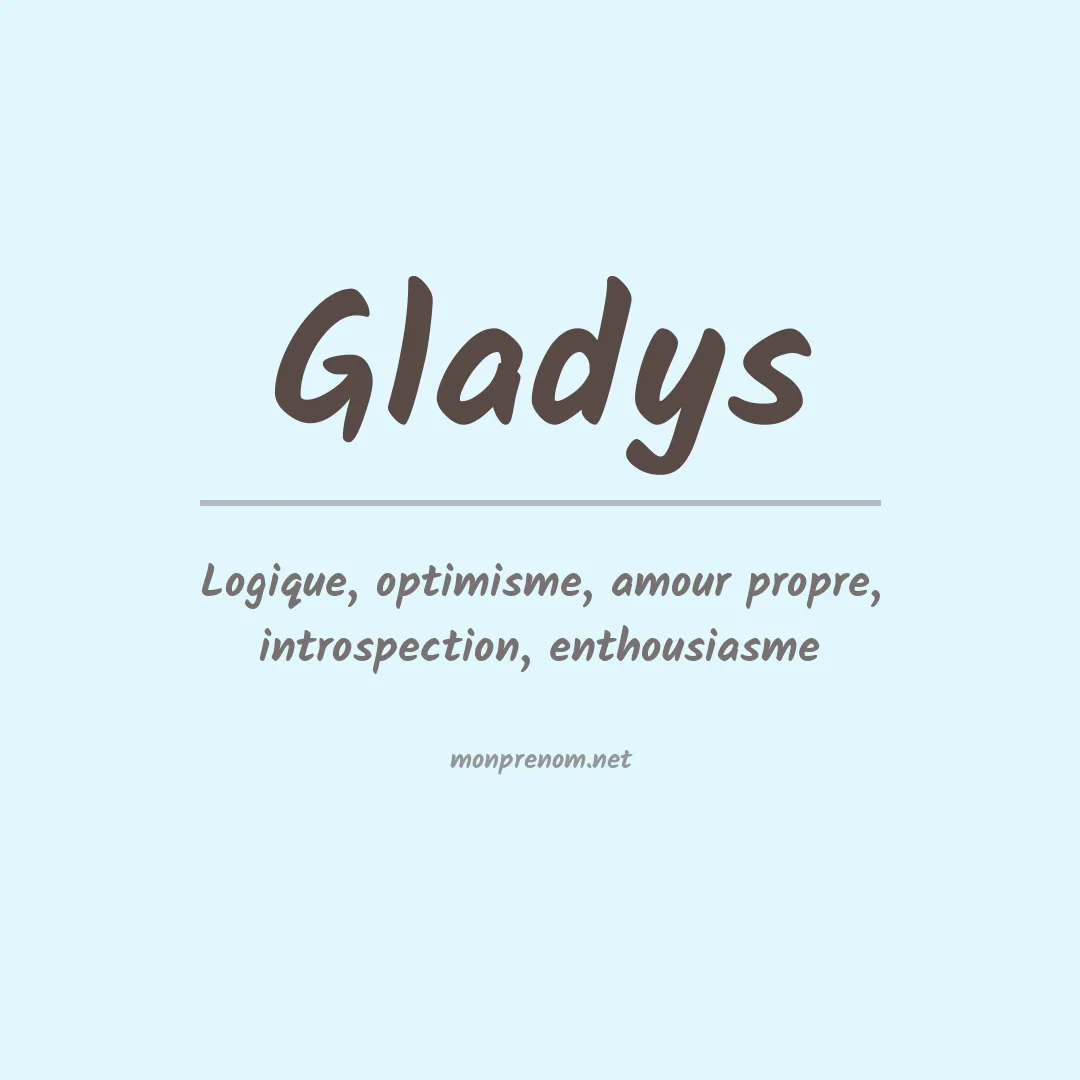 Prénom Gladys