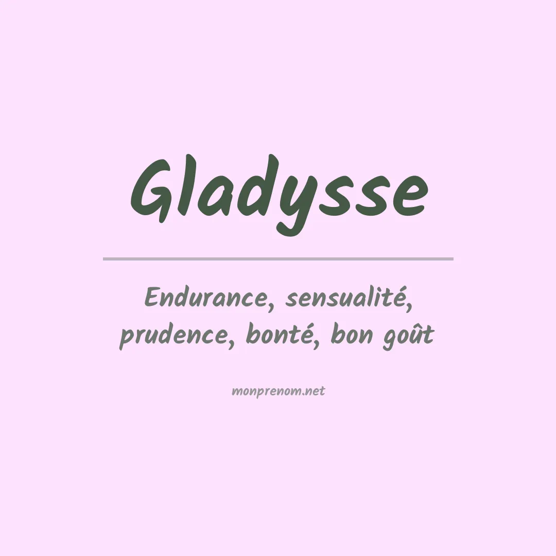 Signification du prénom Gladysse